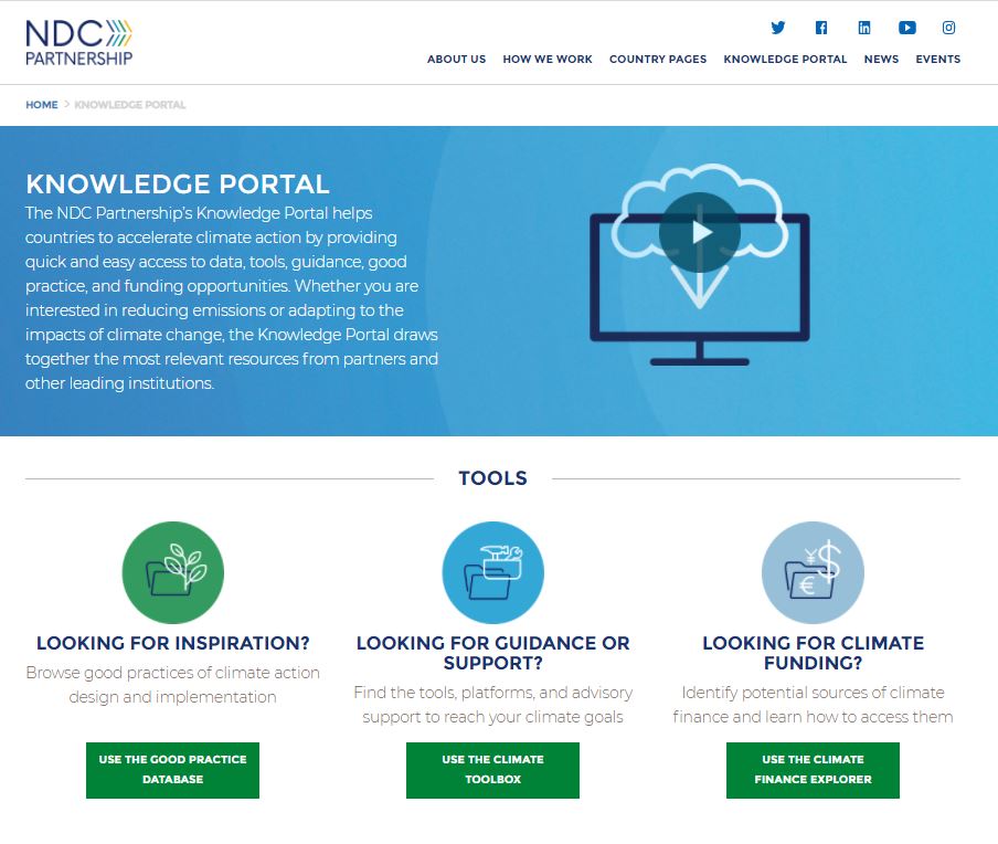 NDC Partnertship Knowledge Portal