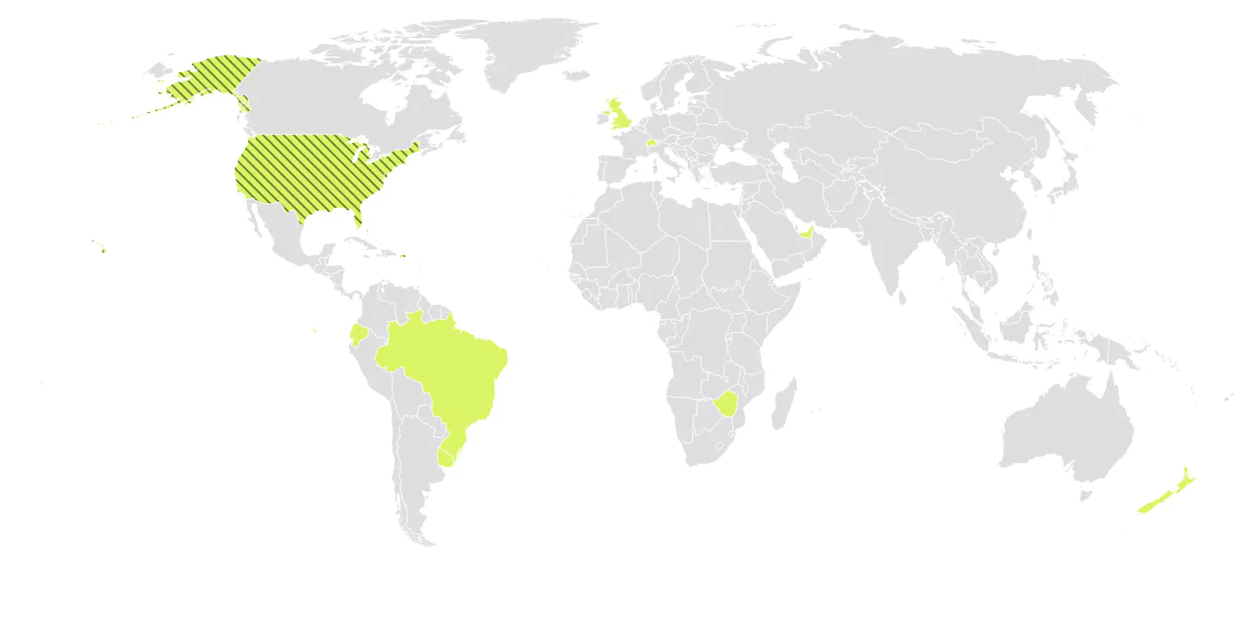 mapa países NDC